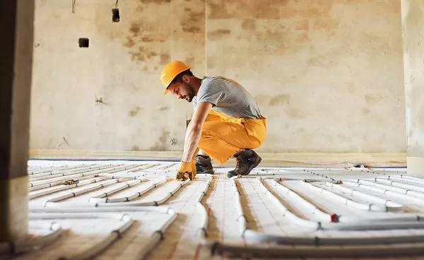 Pose plancher chauffant