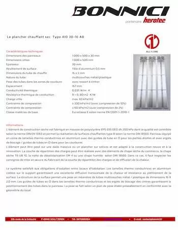 Fiche technique - AIO 30-16-AB