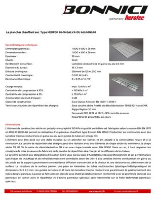 Fiche technique - NEOPOR 26-16 Galva