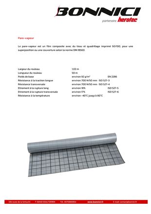 Fiche produit - Pare-vapeur