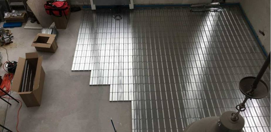 pose d'un plancher chauffant
