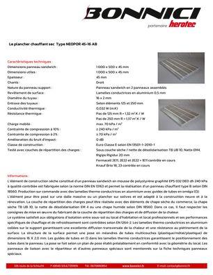 Fiche technique - NEOPOR 45-16 AB